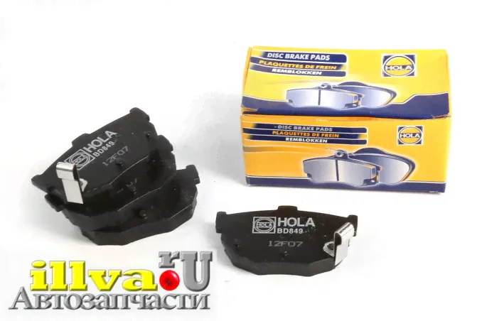 Колодки тормозные HYUNDAI Elantra (XD,HD), Coupe (RD,GK), Lantra I/II KIA Cerato (LD), Spectra (LD) дисковые задние HOLA BD849, D406MN0988