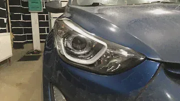 Hyundai Elantra MD рестайлинг - тюнинг фар, установка диодных линз SRT