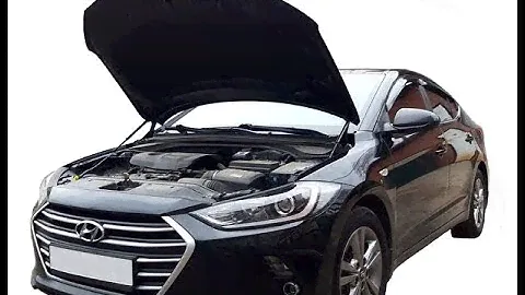 Установка газового упора капота Hyundai Elantra 6