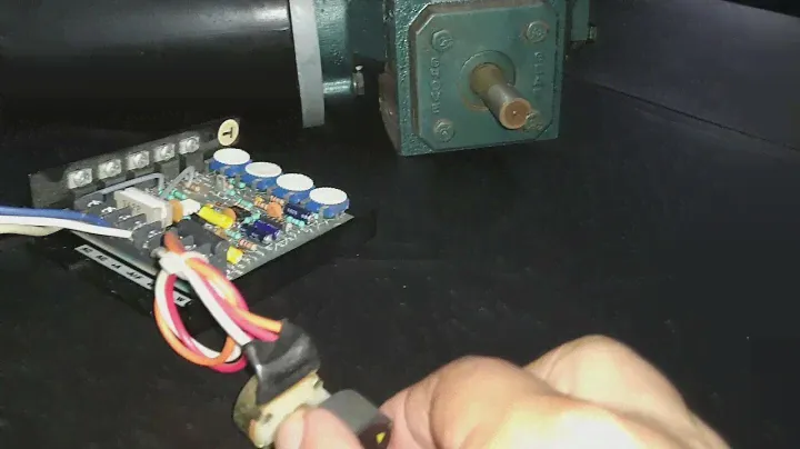 permanent magnet DC drive motor gearbox and speed controller.