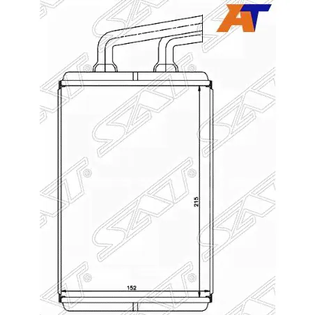 Радиатор отопителя для Хендай Элантра 3 2001-2003, Hyundai Elantra 3 XD радиатор отопителя SAT ST-HN27-395-0, oem 971382D200-0