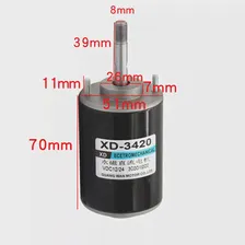 🛍 XD-3420 30 Вт постоянный магнит двигатель постоянного тока 12 В24 В 30007000 обмин Универсальный Регулируемый Реверсивный двигатель постоянного тока с высоким крутящим моментом