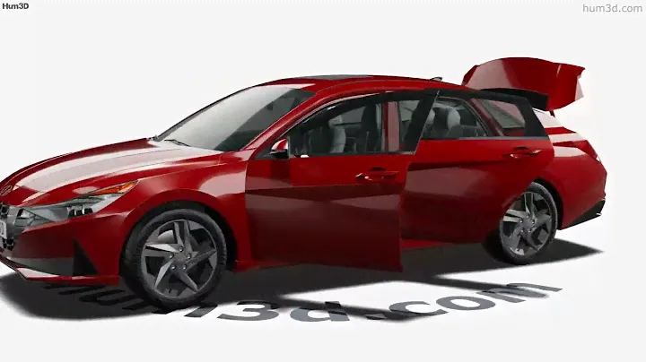 Hyundai Elantra  US-spec with HQ interior 2020 3D model by Hum3D.com
